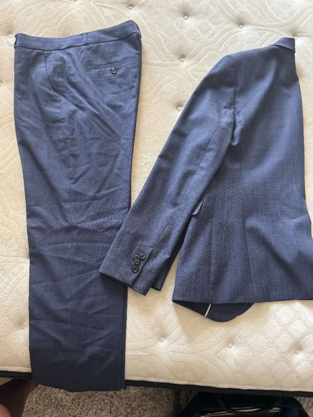 Banana Republic Navy 2-Piece Suit Trouser 6 Long